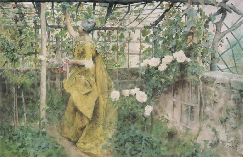 Carl Larsson The Vine Diptych china oil painting image